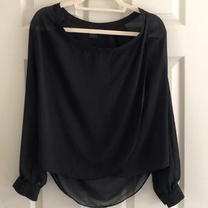 ASOS sheer black blouse
